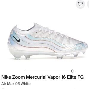 NWT Nike Zoom Mercurial Vapor 16 Elite SE FG | Air Max 95 White | 10